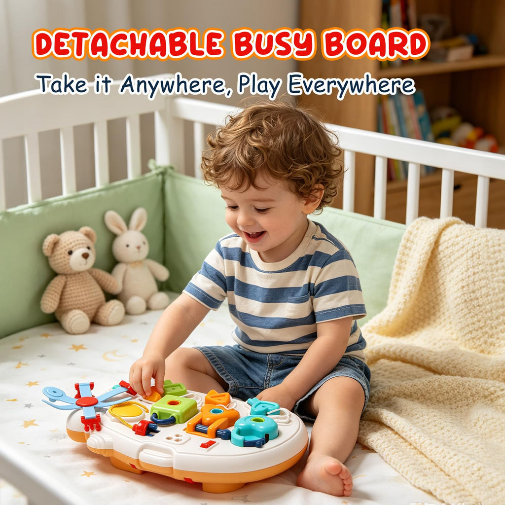 Baby Push Walker Toddler Walking Toy with Busy Board C446787