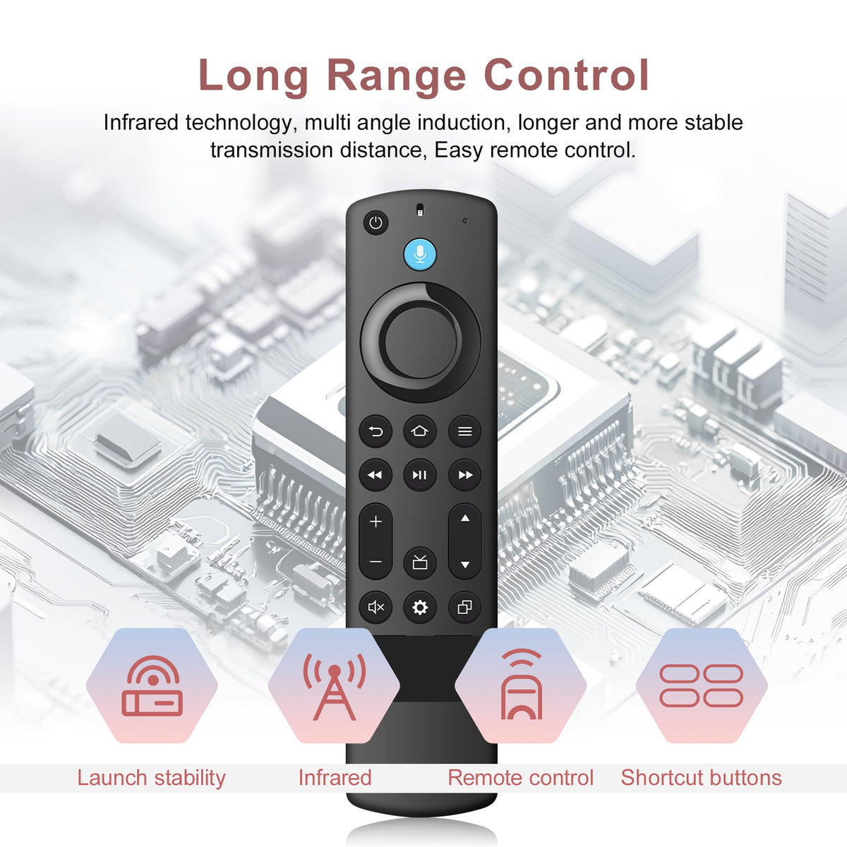 Replacement Remote for Fire TV Stick and Smart TVs with Voice C6969