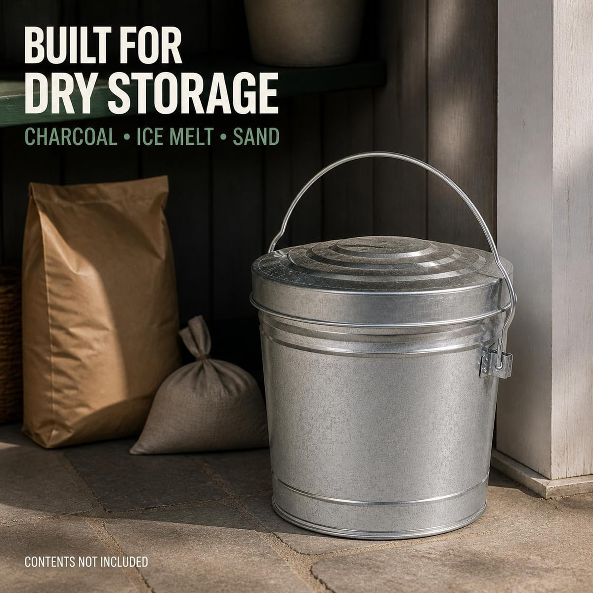 6 Gallon Steel Locking Can with Wire Handle E723