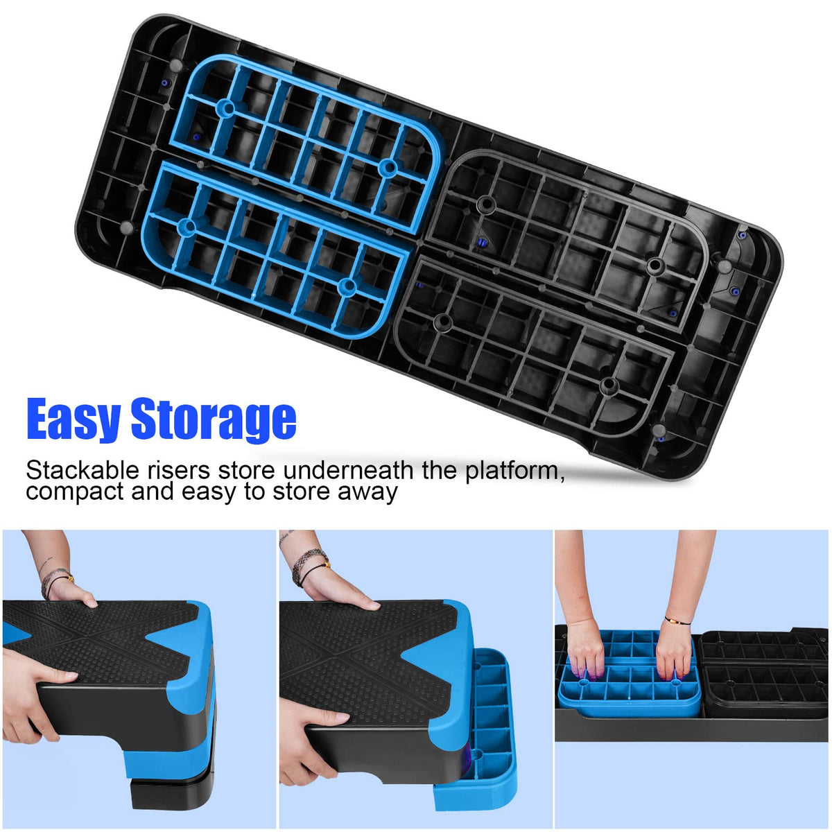 Adjustable Aerobic Stepper Fitness Step Platform J430040