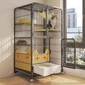 4-Tier Metal Wire Cat Enclosure with Hammock J2142