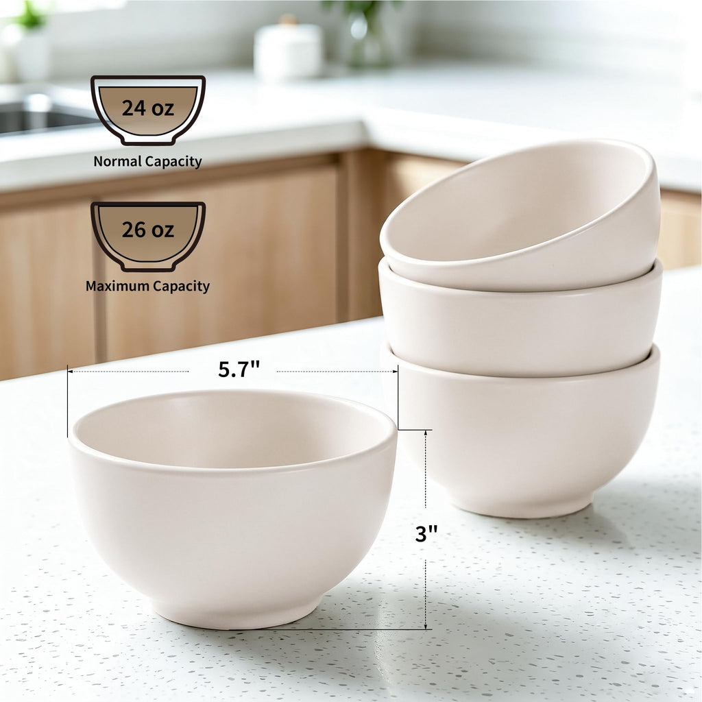 Ceramic Soup Bowls Set of 4 J40014