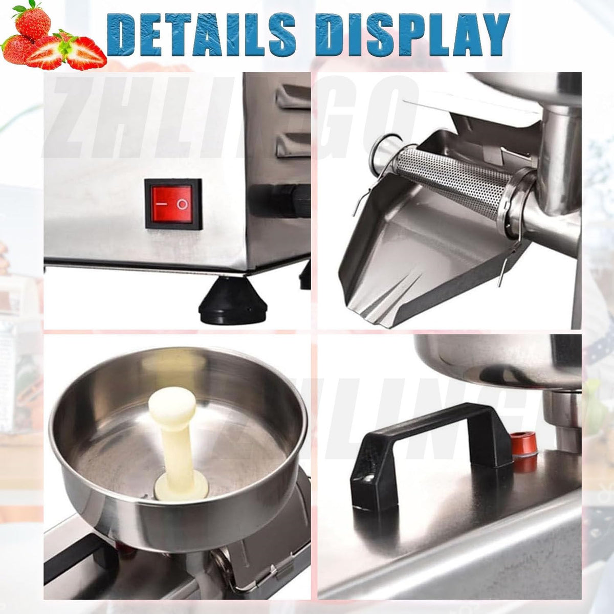 450W Stainless Steel Electric Tomato Strainer Q4335
