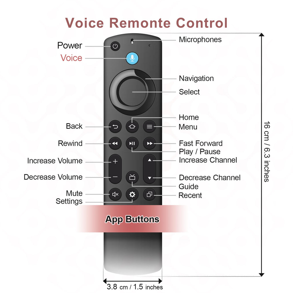 Replacement Remote for Fire TV Stick and Smart TVs with Voice C6969