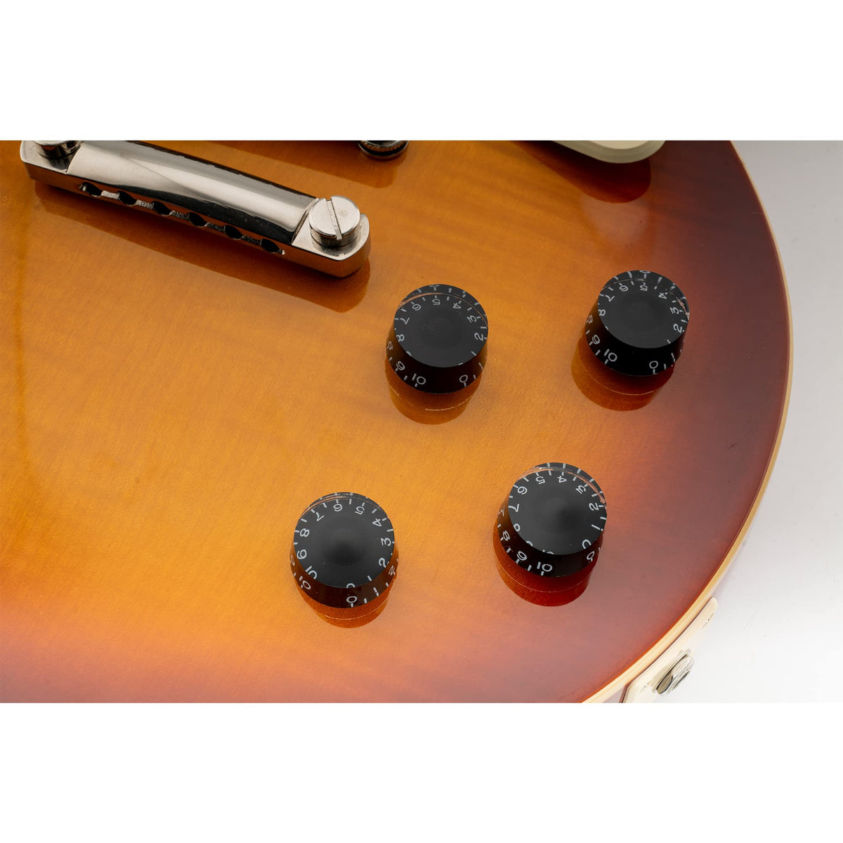 Black 4Pcs Guitar Knobs T127