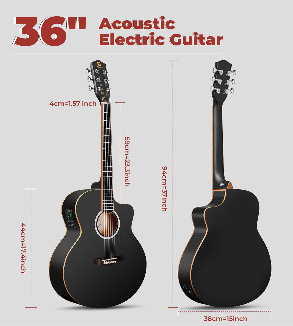 3/4 Electric Acoustic Guitar Kit with 4-Band EQ X9170