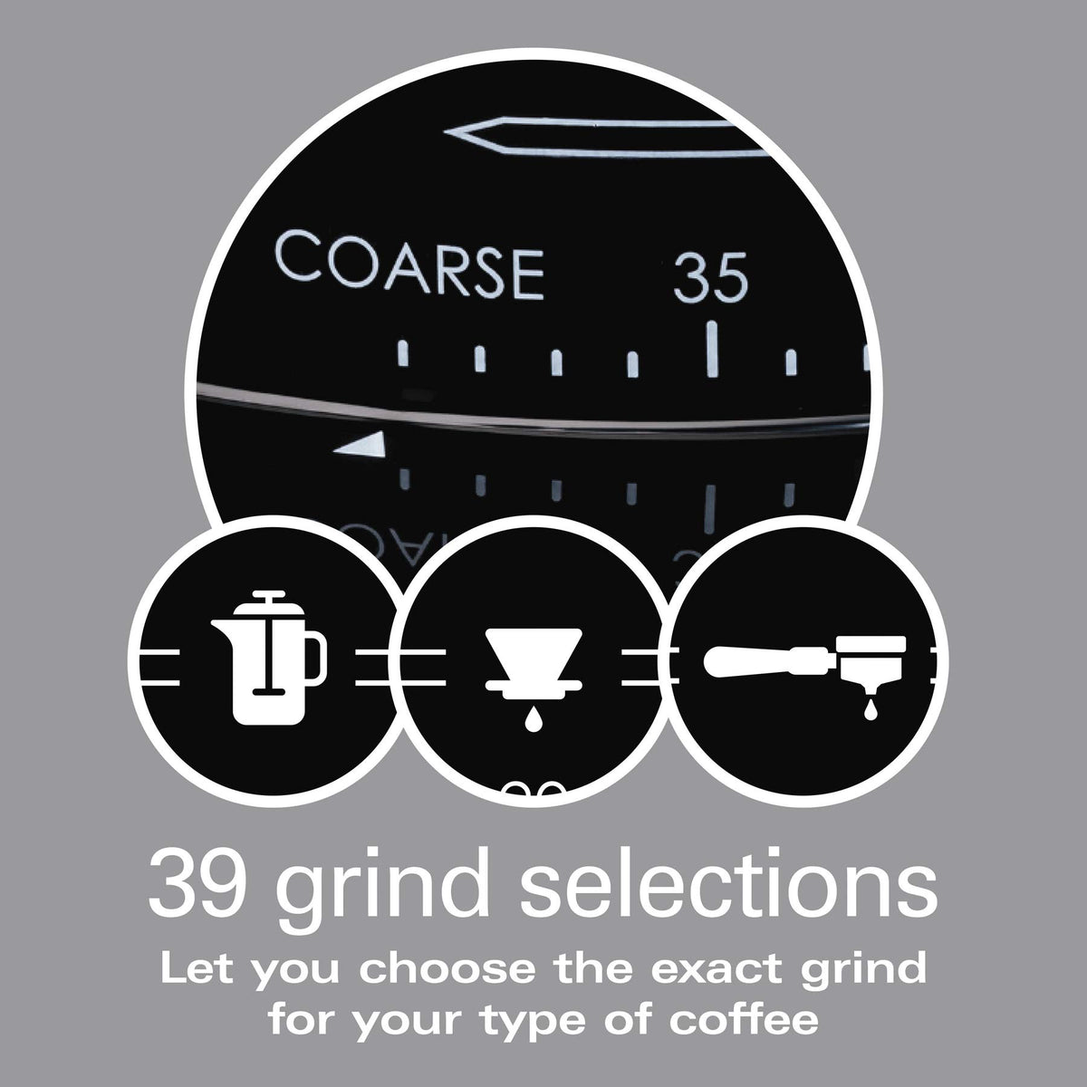 Stainless Steel Conical Burr Digital Coffee Grinder X327