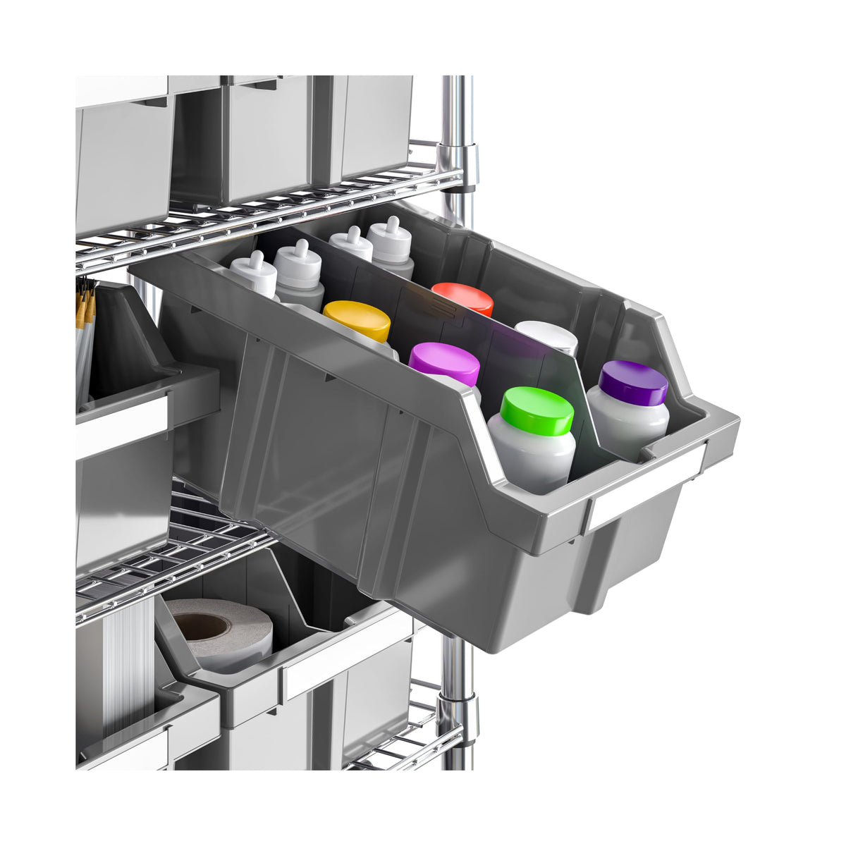 7-Tier 16-Bin Steel Wire Shelving Rack U66373