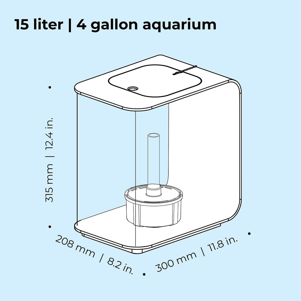 15 Acrylic Aquarium with White LED Lights O41040