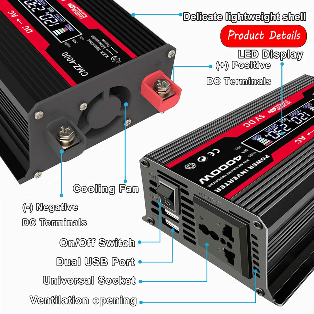 12V Off-Grid Solar Panel Kit with Inverter & Charge Controller S6503