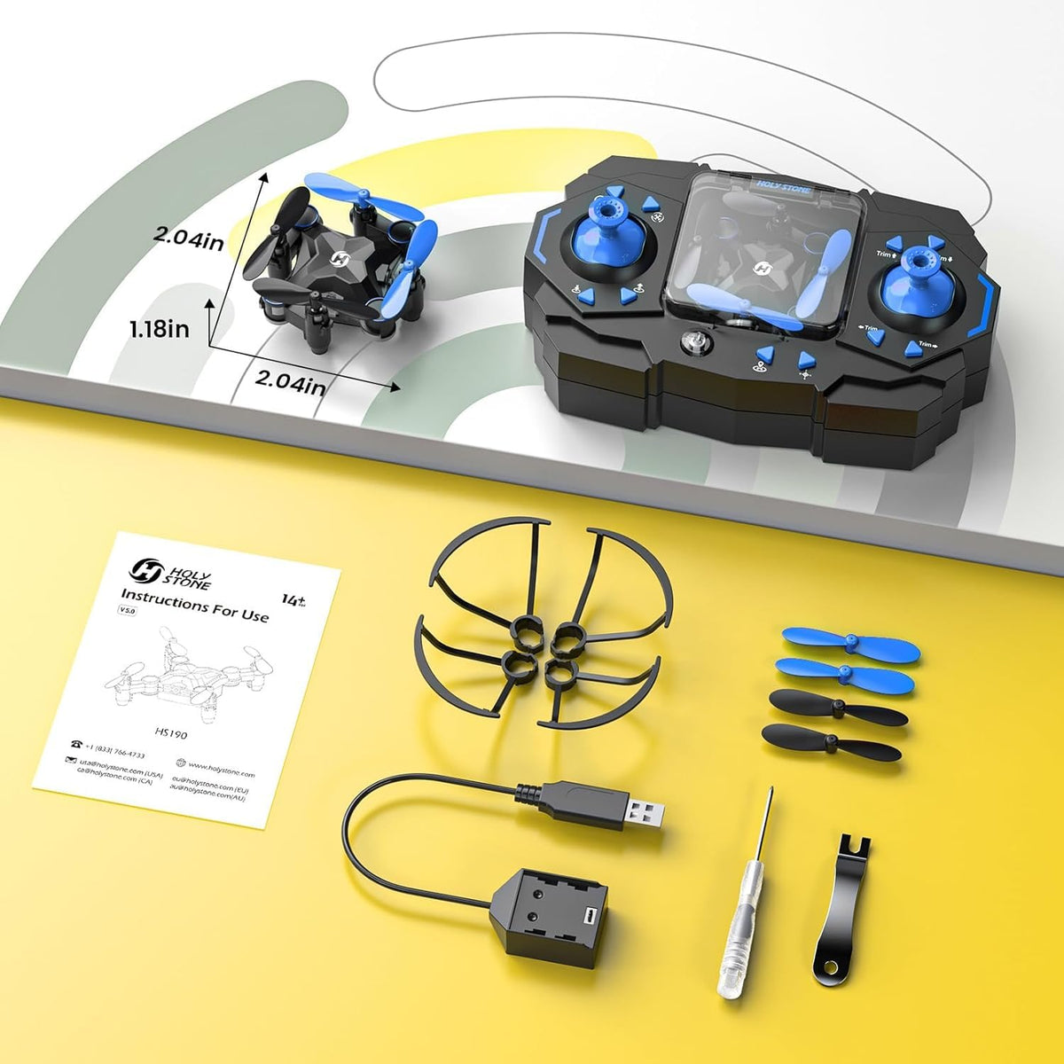 Foldable Mini Drone Blue G776817
