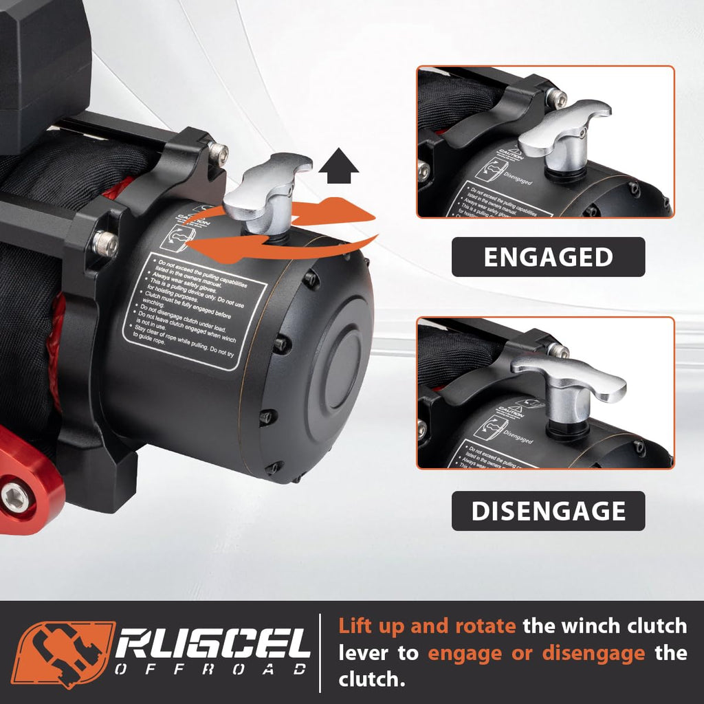 13500lb Waterproof 12V Synthetic Rope Electric Truck Winch W1755