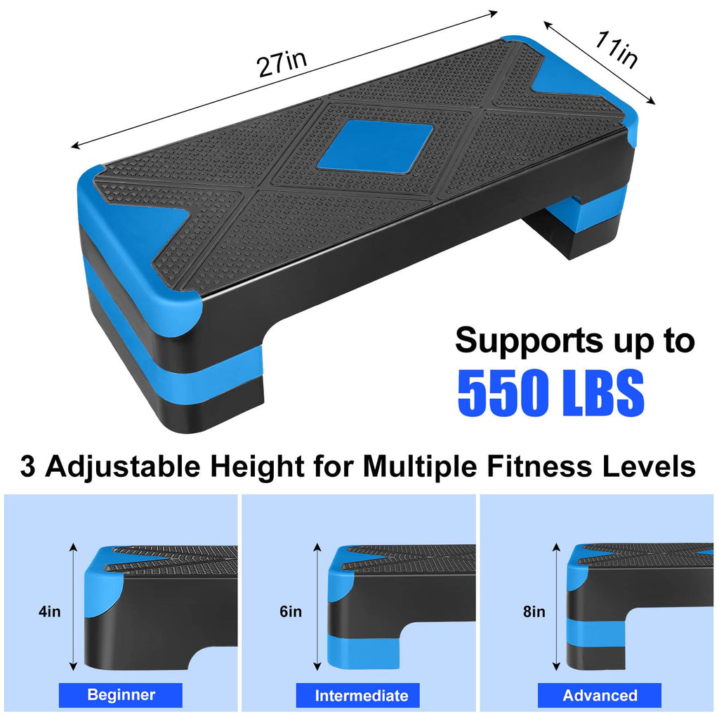 Adjustable Aerobic Stepper Fitness Step Platform J430040