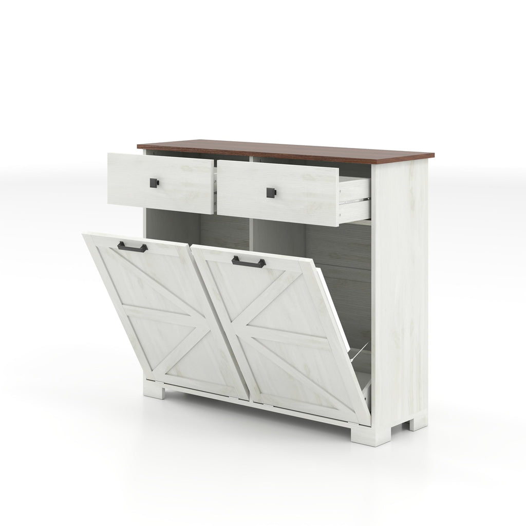 Double Tilt-Out Trash Cabinet for 2x10 Gallon Cans G977