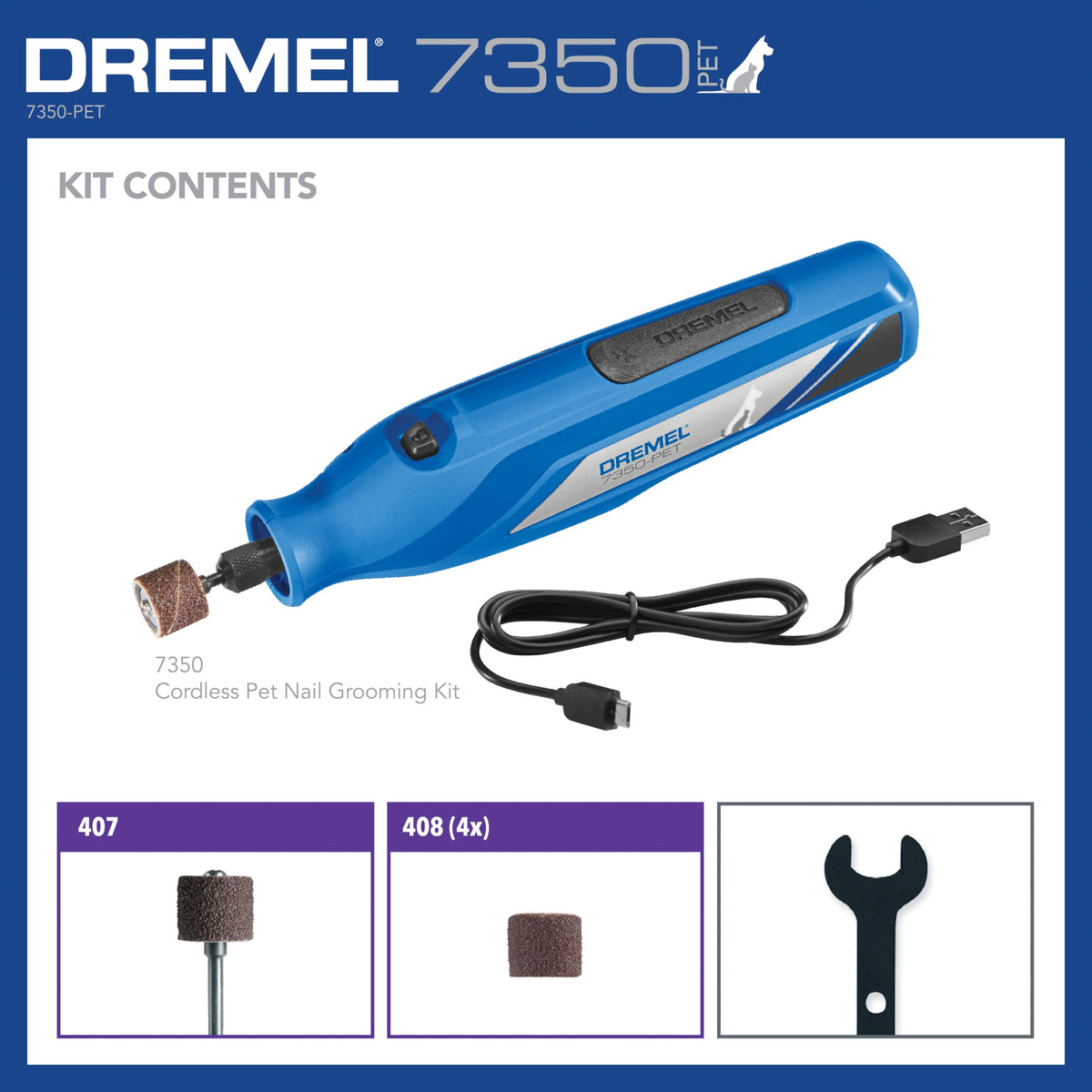 Dog Nail Grinder Pet Grooming Kit M24433
