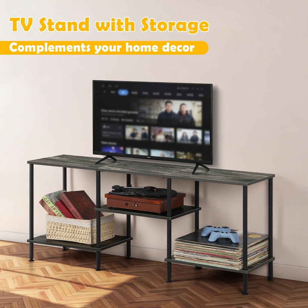 50 Inch Dark Grey TV Stand with Storage C190