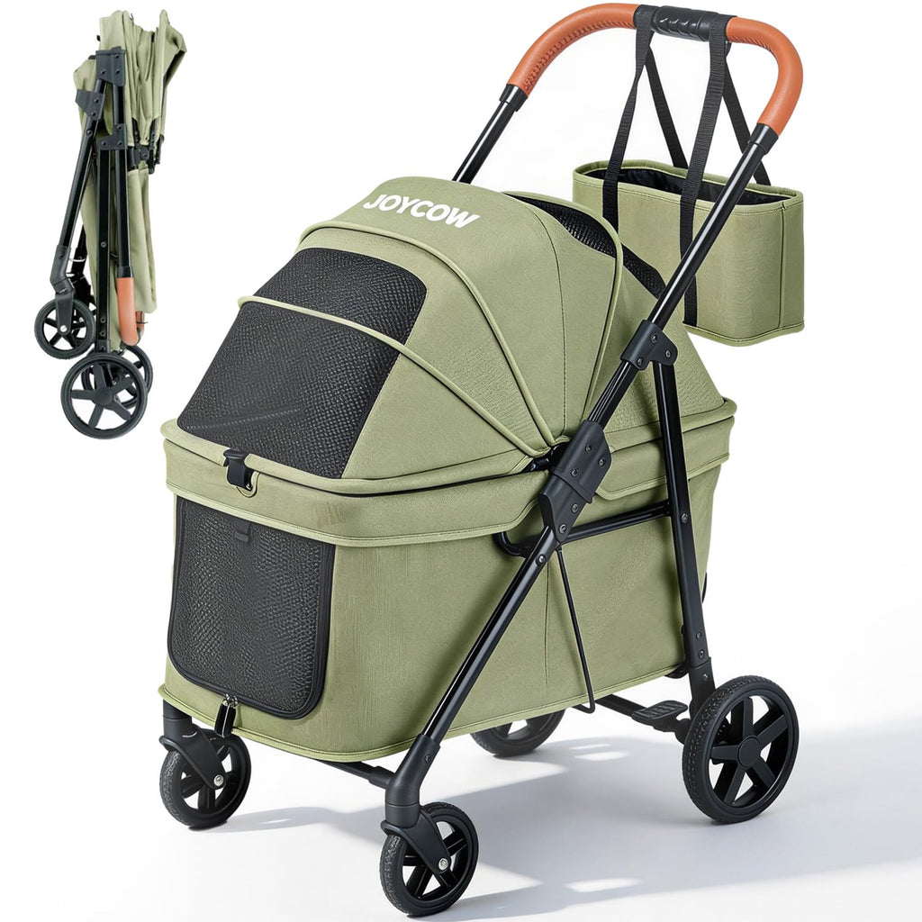 Foldable Pet Stroller Green S94633
