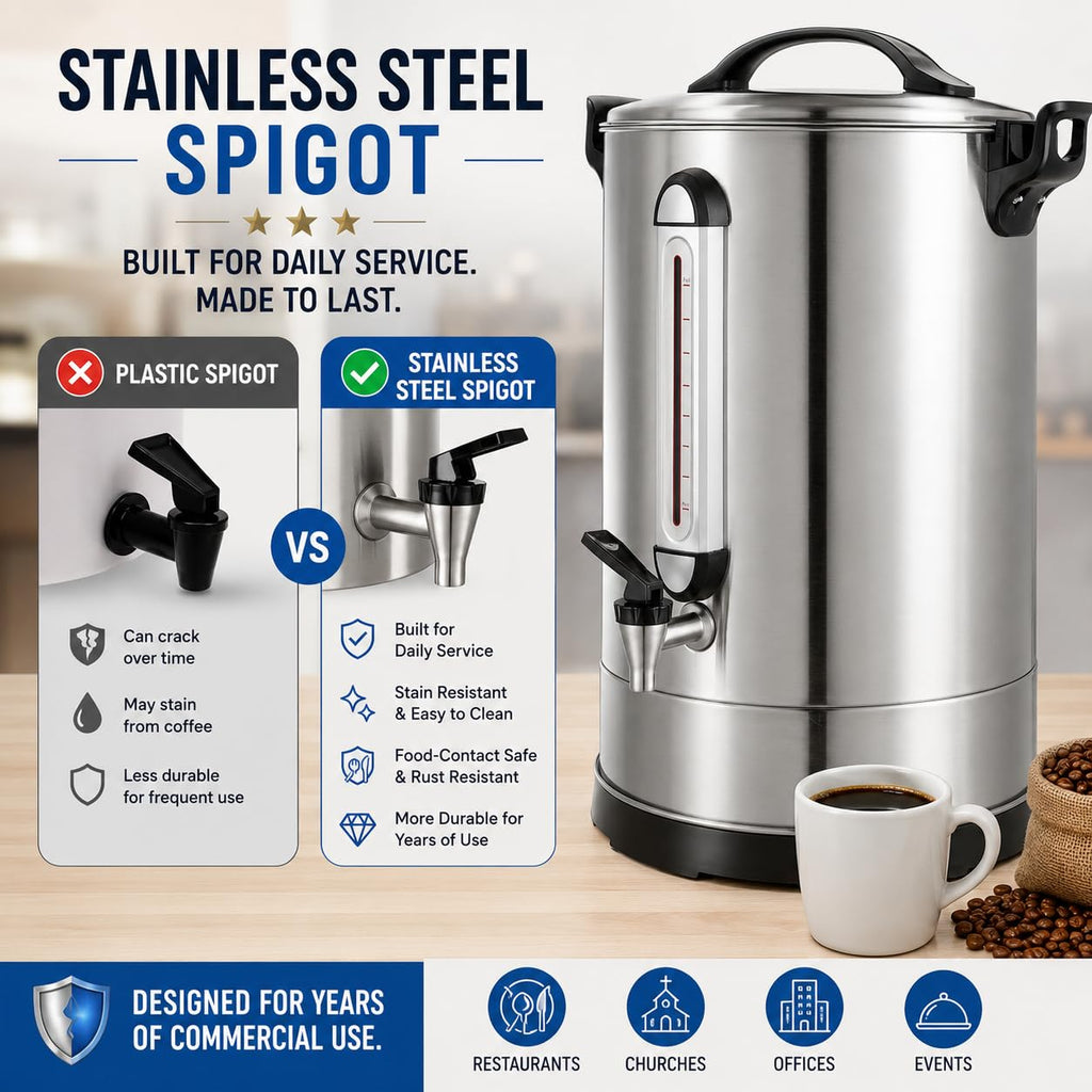 16L 304 Stainless Steel Commercial Coffee Urn M29875