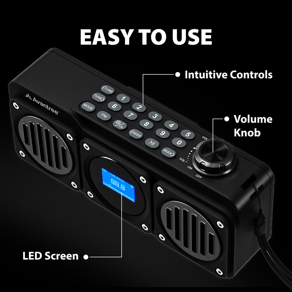 Portable FM Radio & Bluetooth Speaker O677879