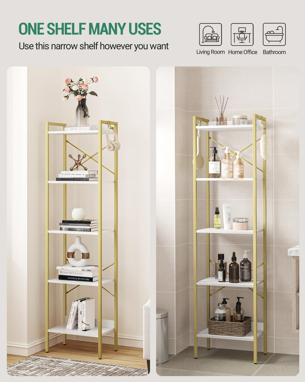 Bookshelf with 2 Hooks N349309