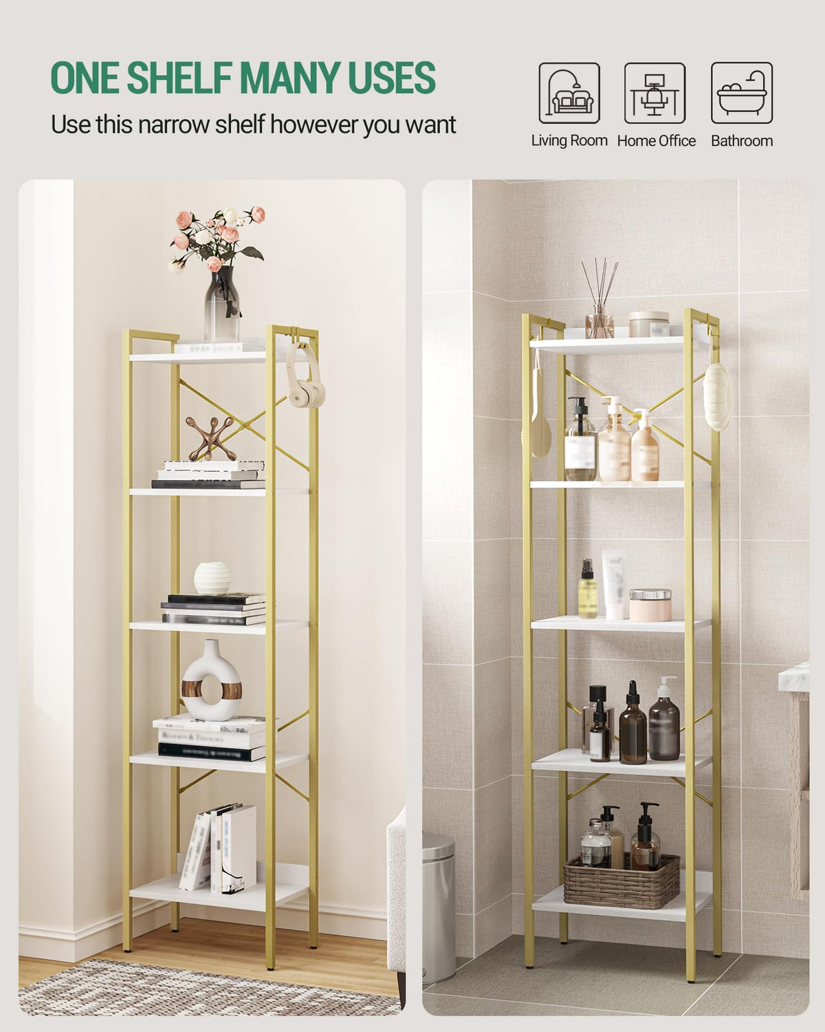 Bookshelf with 2 Hooks N349309