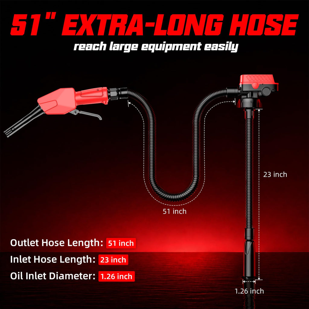 Cordless Fuel Transfer Pump with Auto Stop & Hand-Trigger Nozzle V632