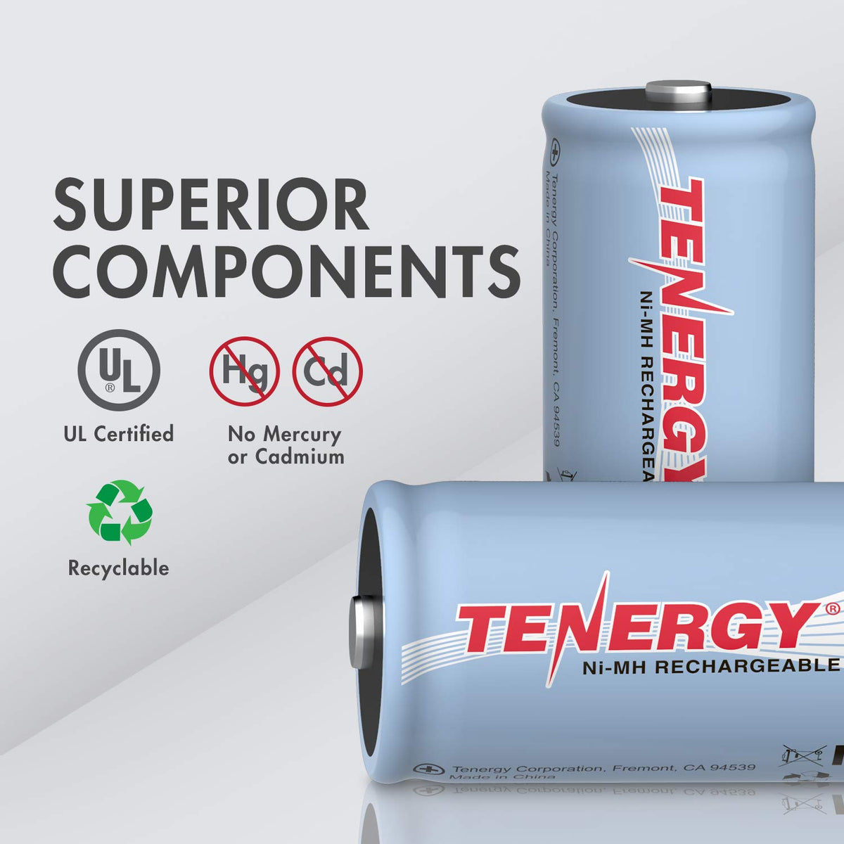D Size 10000mAh NiMH Rechargeable Battery L3239