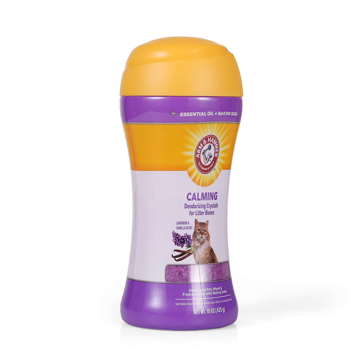 Cat Litter Deodorizing Crystals with Baking Soda, Lavender and Vanilla Scent, 15 Oz - 2 Pack W736610