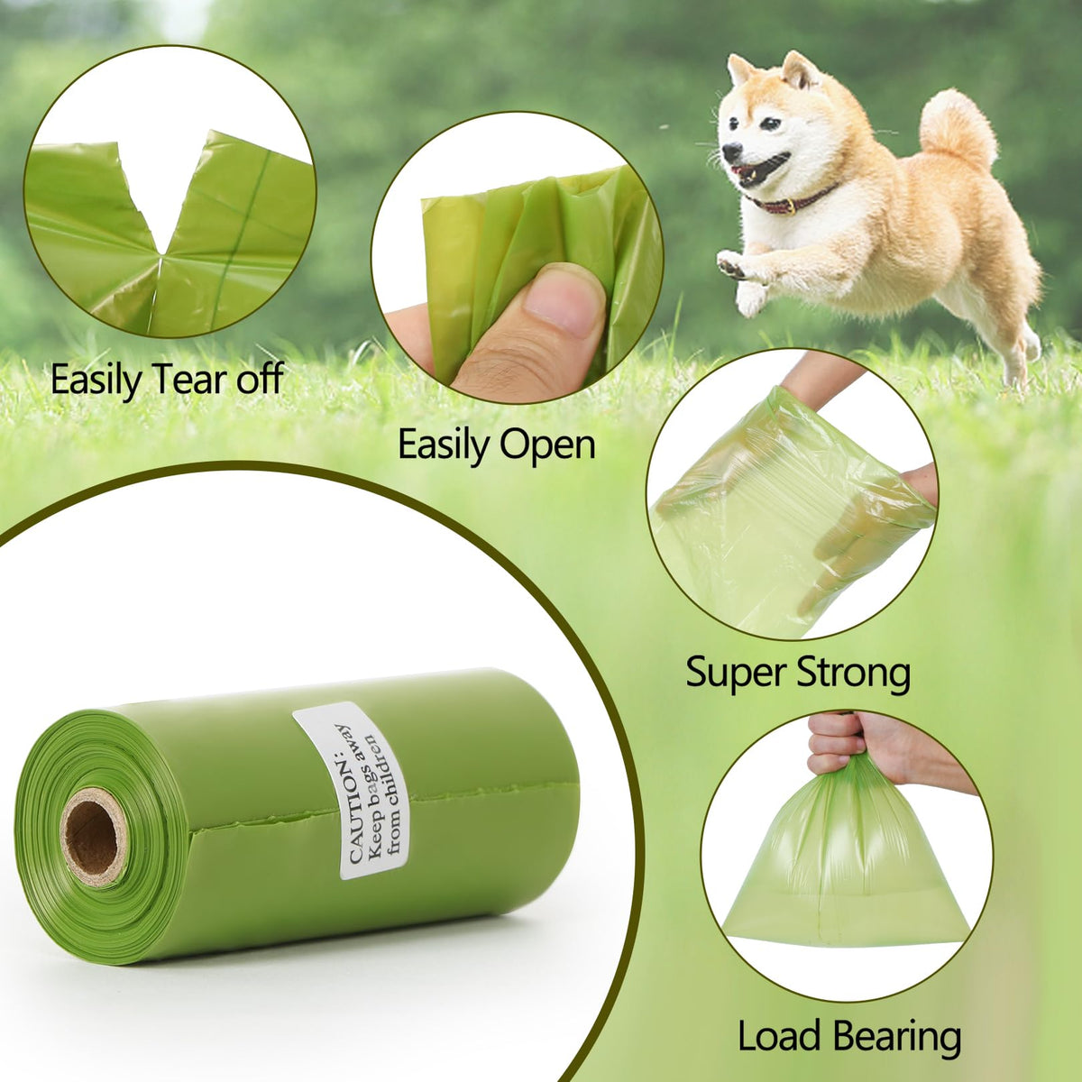 Extra Thick Leak Proof Unscented Dog Poop Bags 300 Count F91670