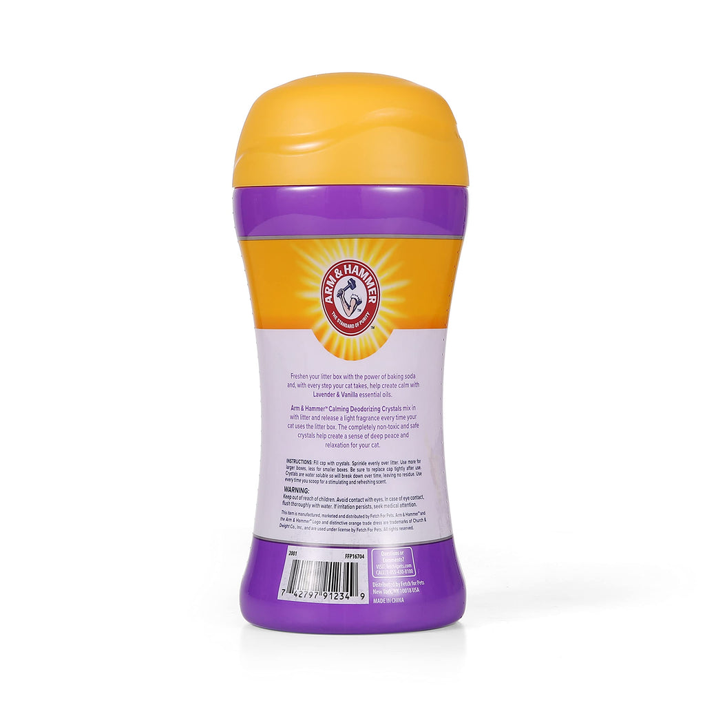 Cat Litter Deodorizing Crystals with Baking Soda, Lavender and Vanilla Scent, 15 Oz - 2 Pack W736610