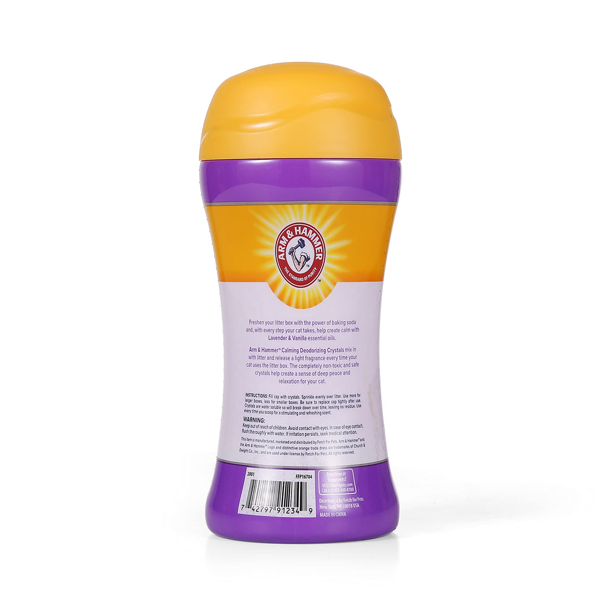 Cat Litter Deodorizing Crystals with Baking Soda, Lavender and Vanilla Scent, 15 Oz - 2 Pack W736610