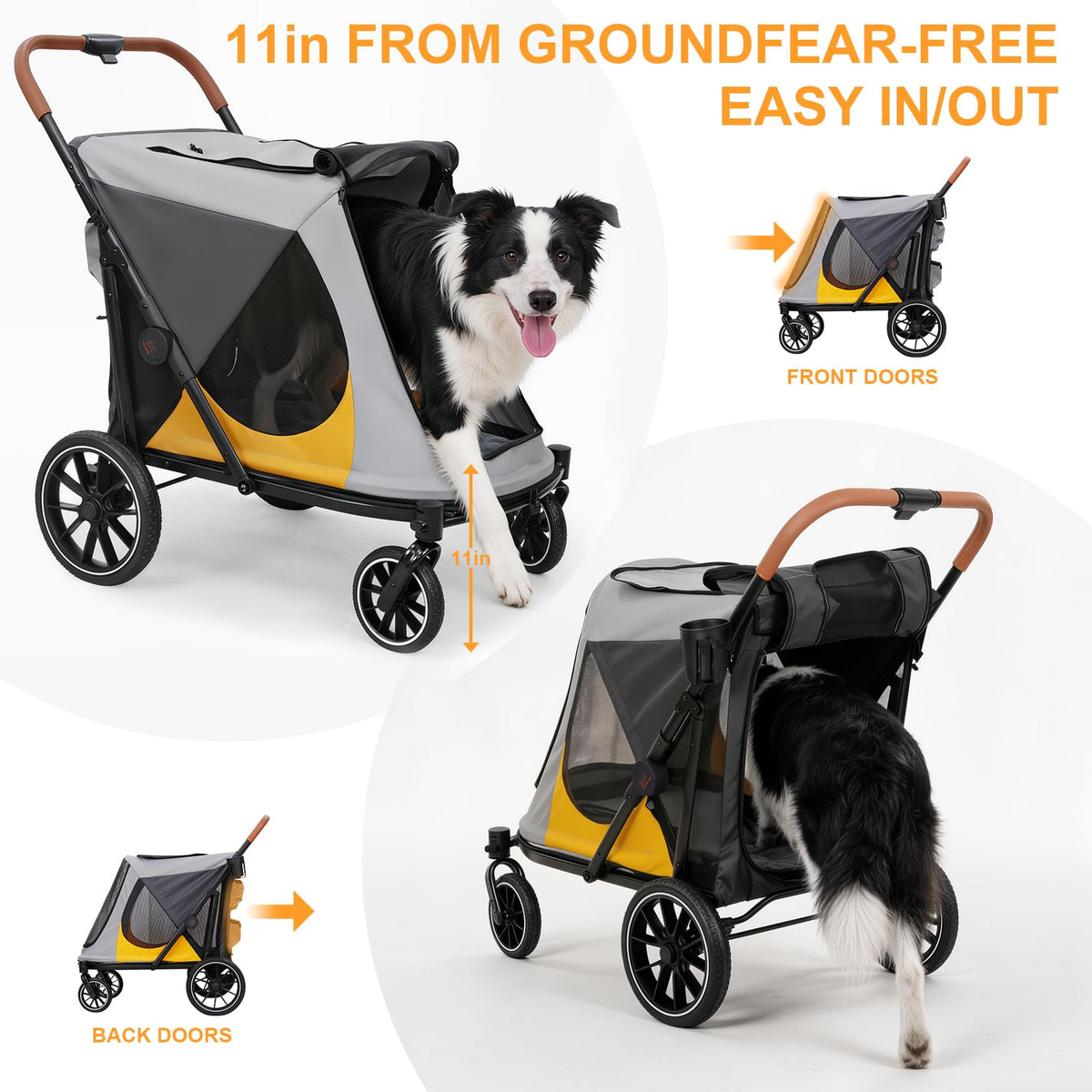 Large Dog Stroller with Dual Entry Y752607