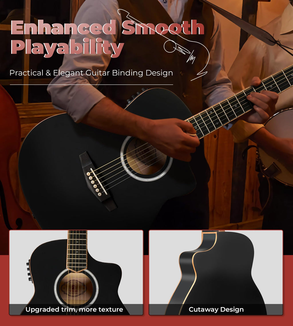 3/4 Electric Acoustic Guitar Kit with 4-Band EQ X9170