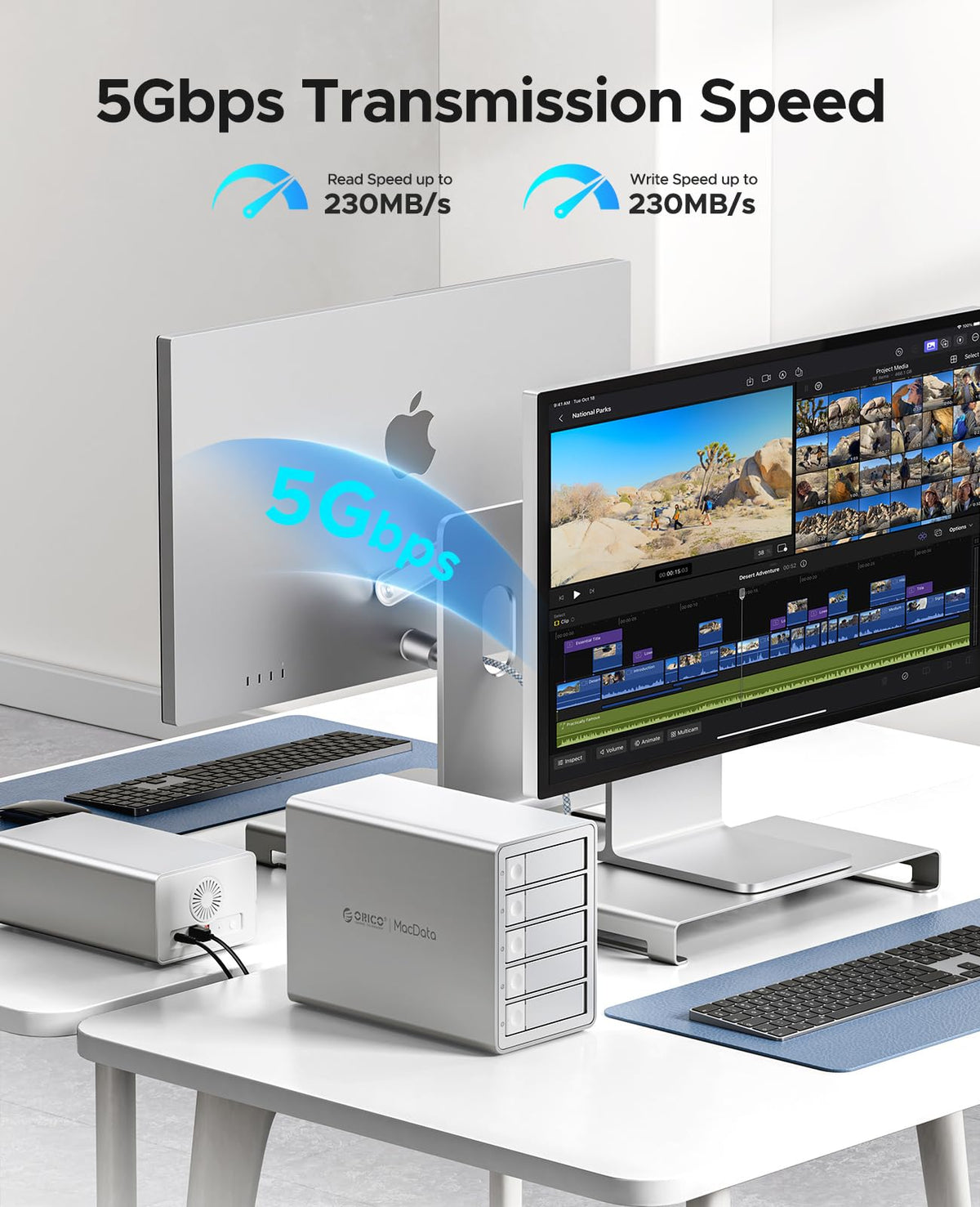 5 Bay RAID External Hard Drive Enclosure W535283