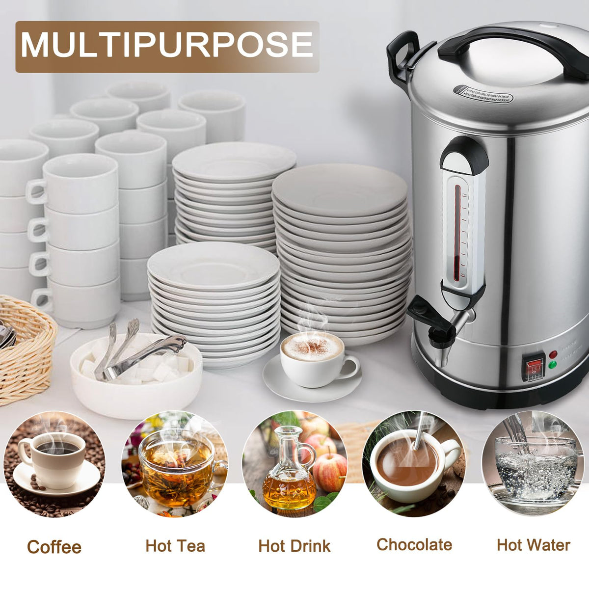 16L 304 Stainless Steel Commercial Coffee Urn M29875