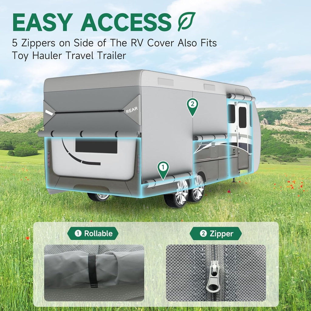 Lightweight Waterproof RV Cover Fits 24-27ft Travel Trailer P936046