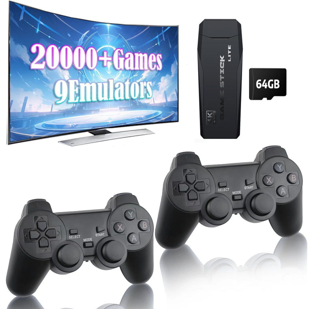 Retro Game Console Plug and Play 4K HDMI 15 Classic Emulators Dual 2.4G Wireless Controllers N5697