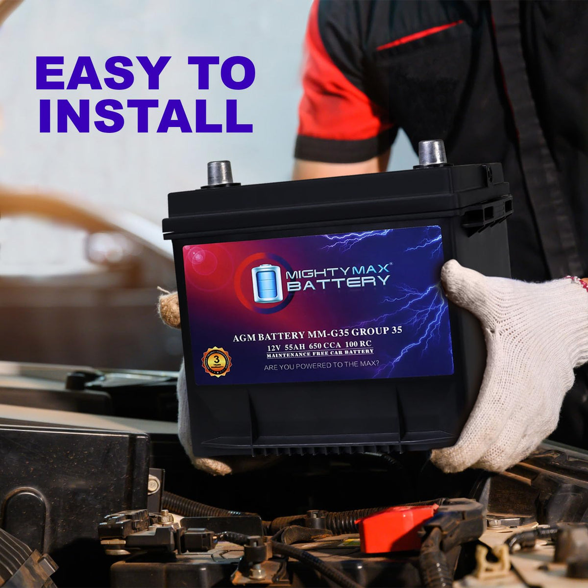 12V 55Ah AGM Replacement Battery A784