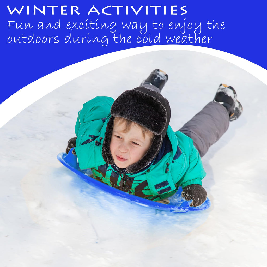 Heavy-Duty Plastic Snow Sled with Handles W495