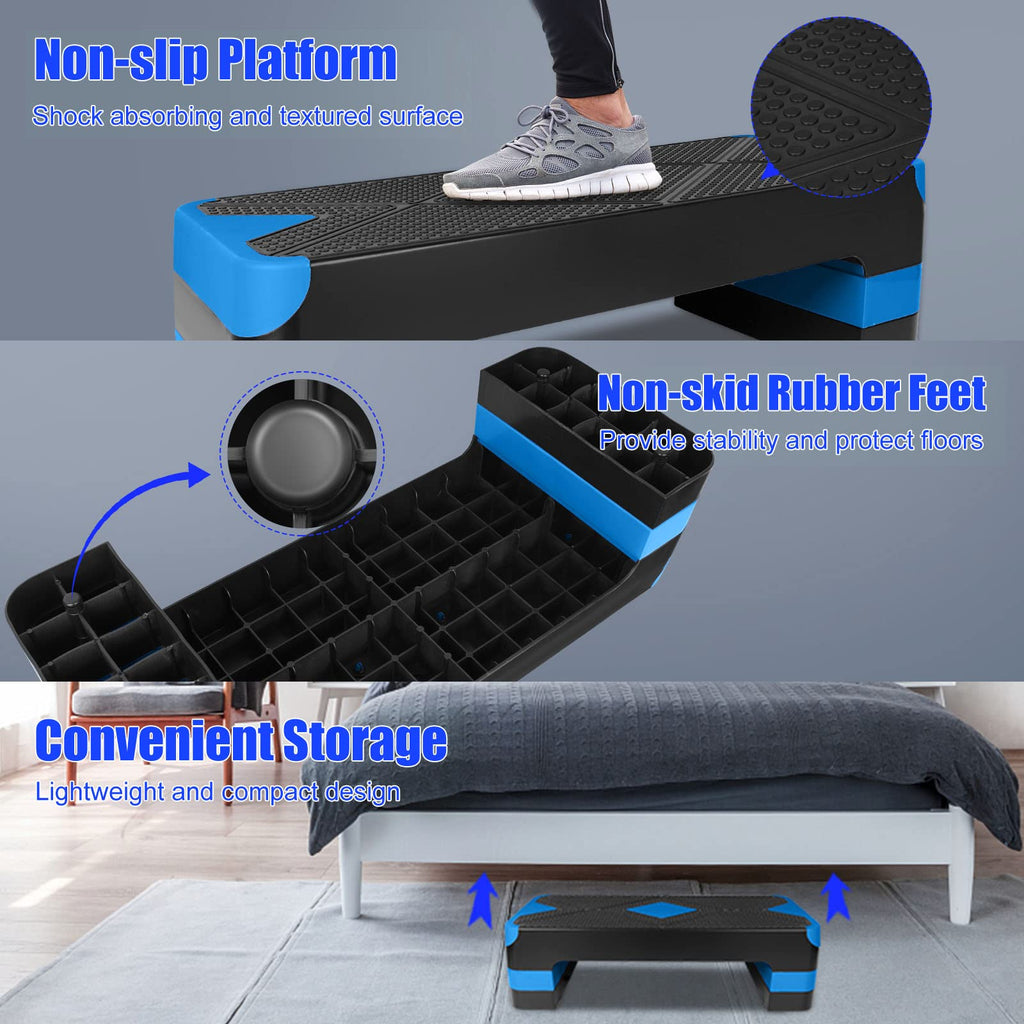 Adjustable Aerobic Stepper Fitness Step Platform J430040