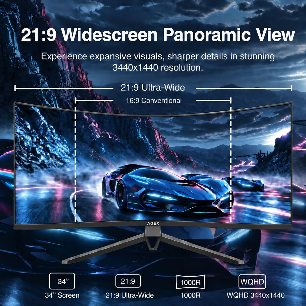 34 Inch WQHD 2K Ultrawide Curved Gaming Monitor 240Hz L9249