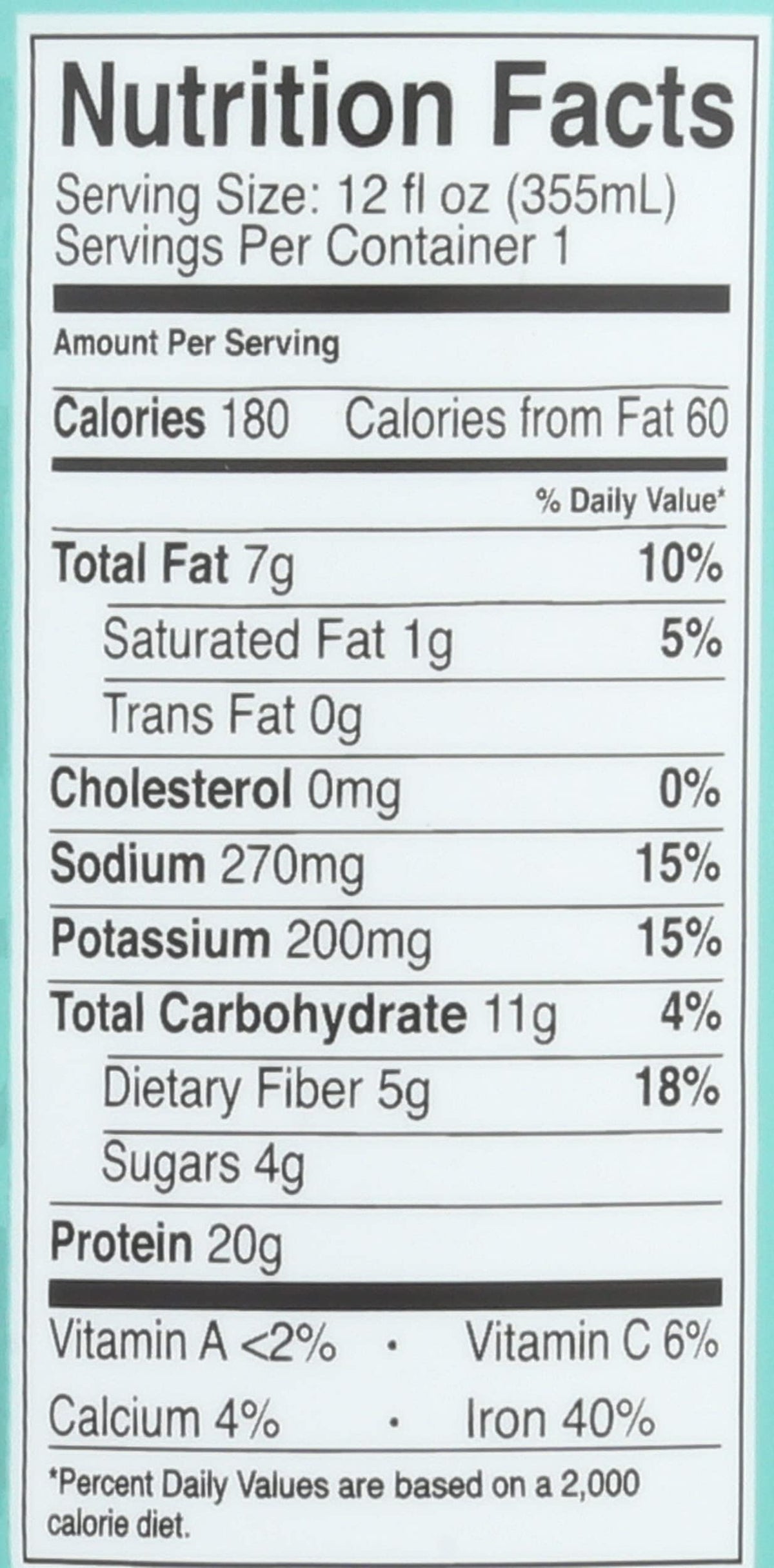 Dark Chocolate Plant Based Protein Shake F6629