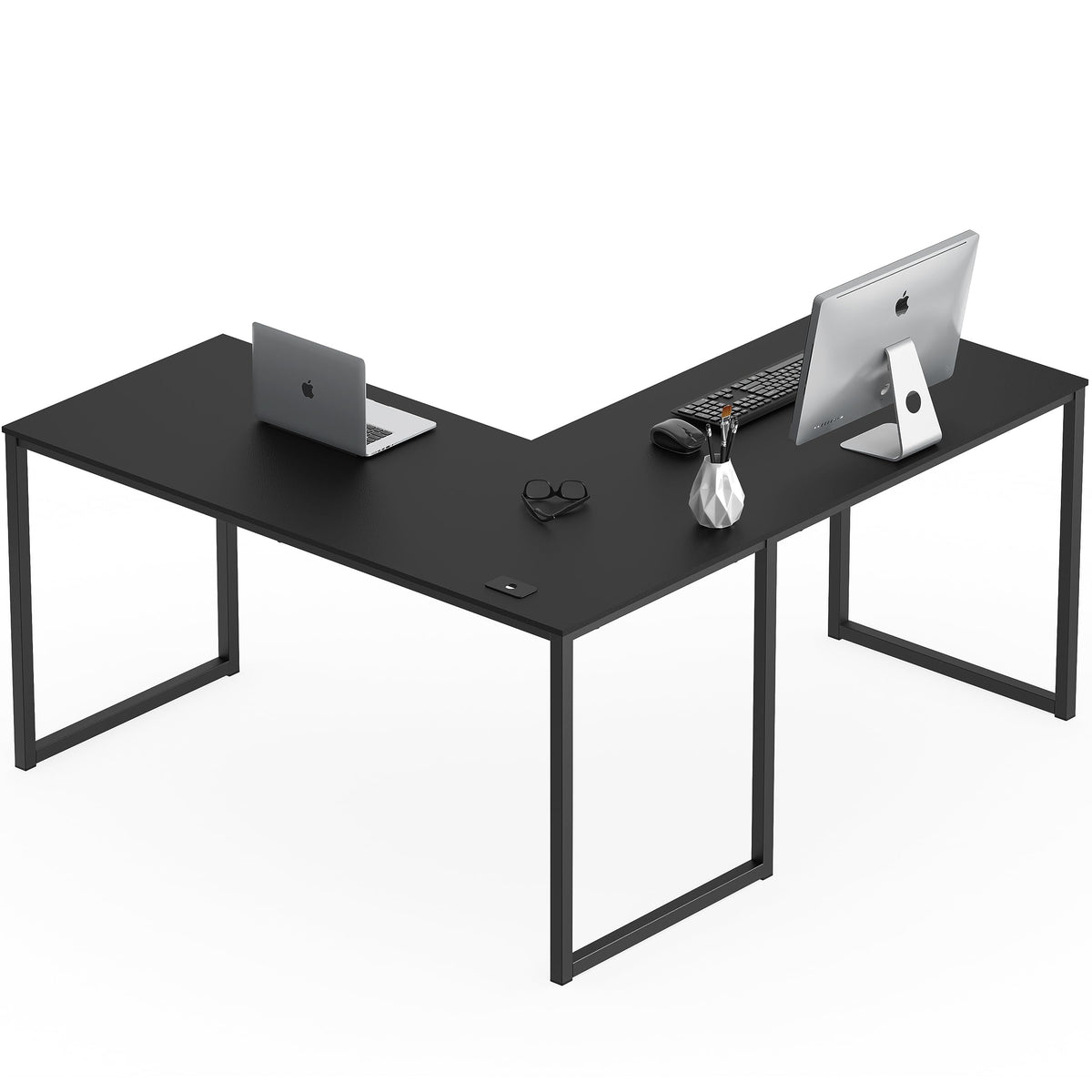 Black L-Shape Computer Desk K165177