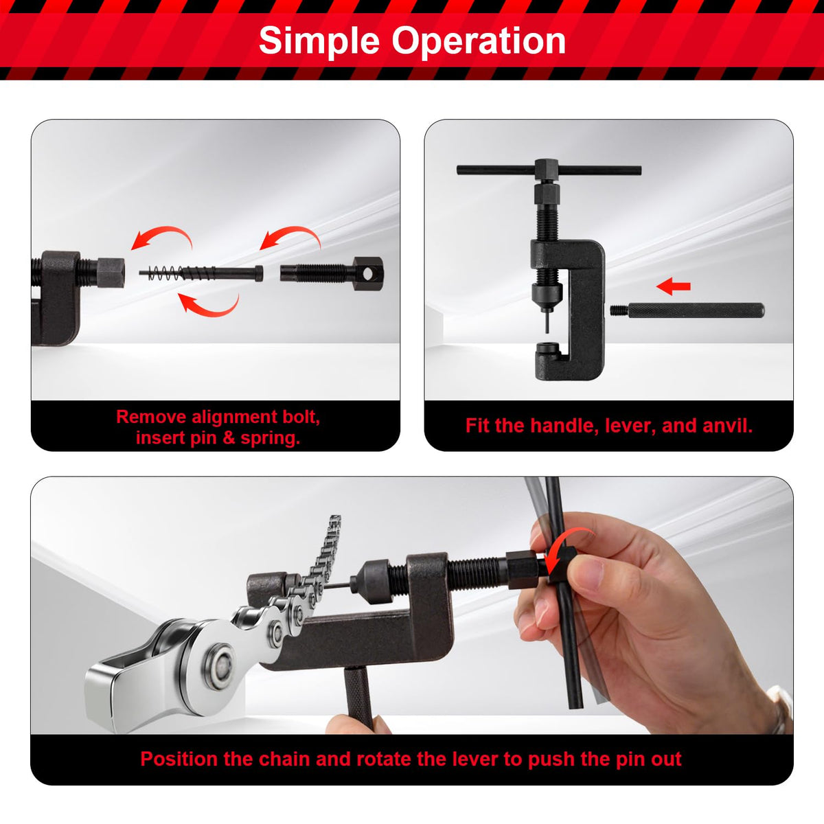 13 Pcs Motorcycle Chain Breaker Tool Kit H839