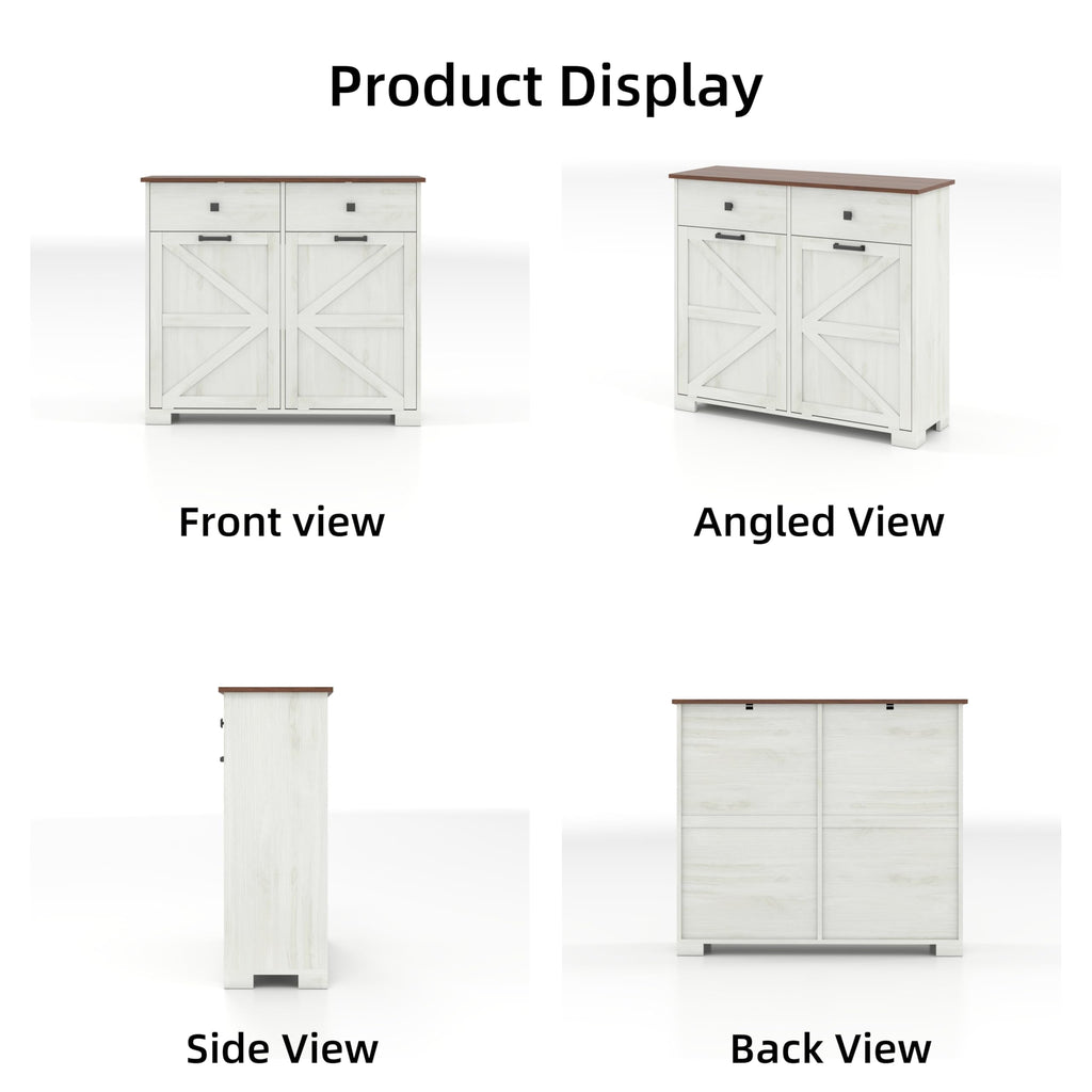 Double Tilt-Out Trash Cabinet for 2x10 Gallon Cans G977