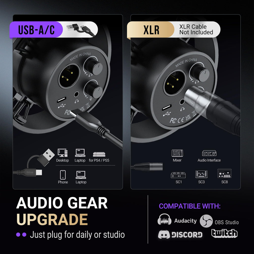 USB/XLR Dynamic Vocal Microphone Kit G643494