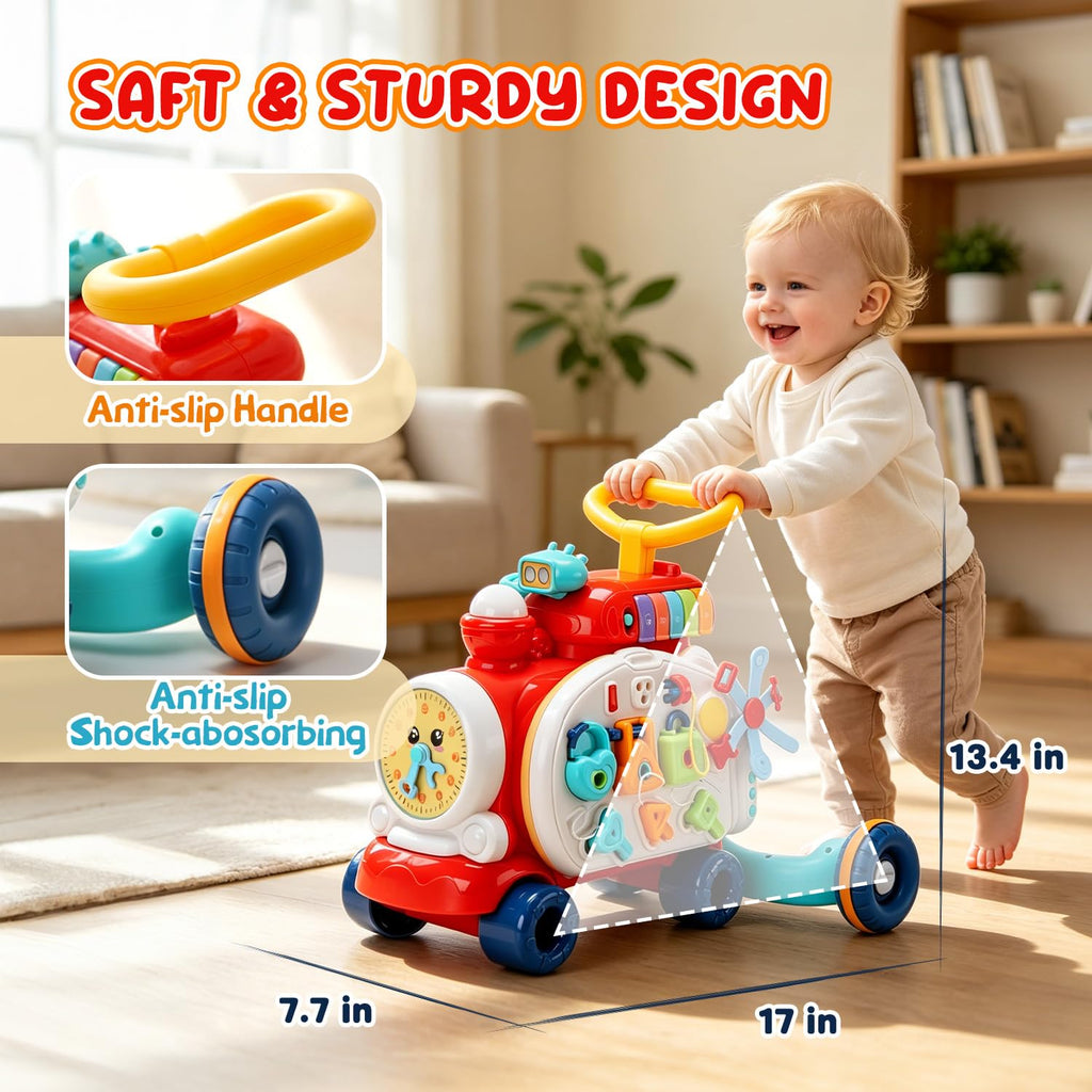 Baby Push Walker Toddler Walking Toy with Busy Board C446787