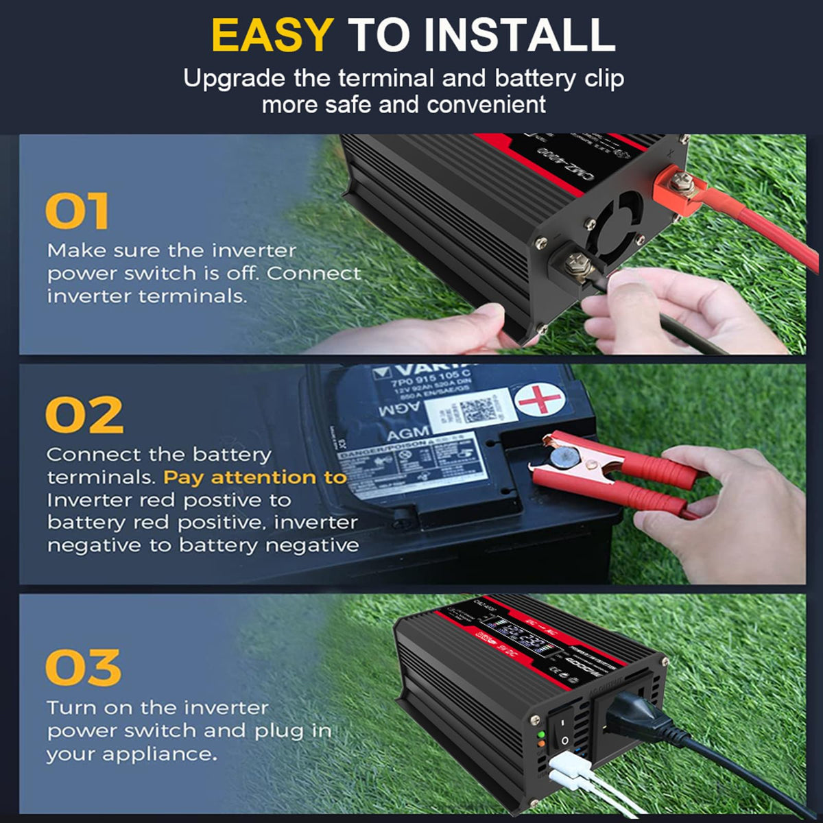 12V Off-Grid Solar Panel Kit with Inverter & Charge Controller S6503