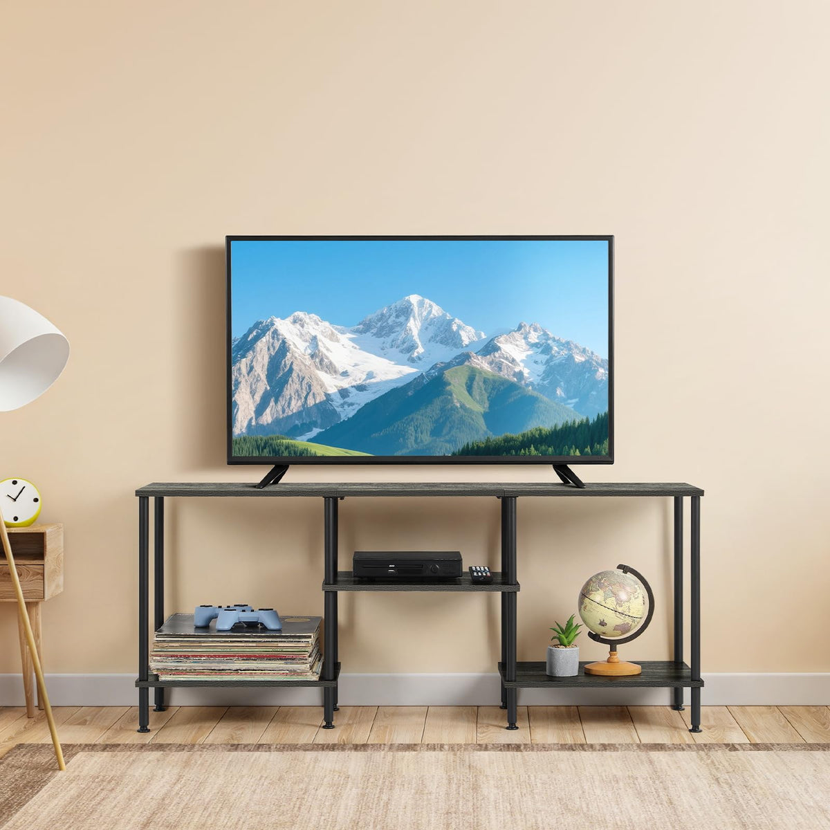 50 Inch Dark Grey TV Stand with Storage C190