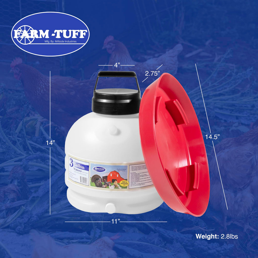 3 Gallon BPA-Free Plastic Hanging Chicken Waterer R804991
